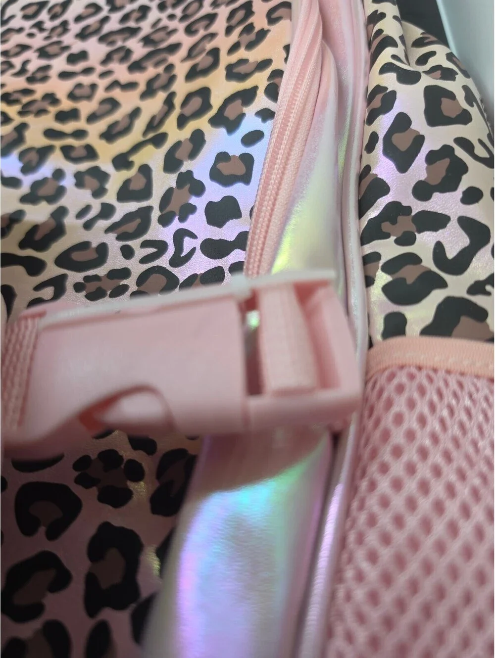 NEW Rainbow Sugar 3 PC Set Kids Backpack, Lunch Bag & Calculator - Pink Leopard